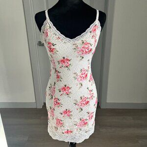 Forever 21 Womens Y2K Floral Slip Mini Dress Small Spring Festival Boho